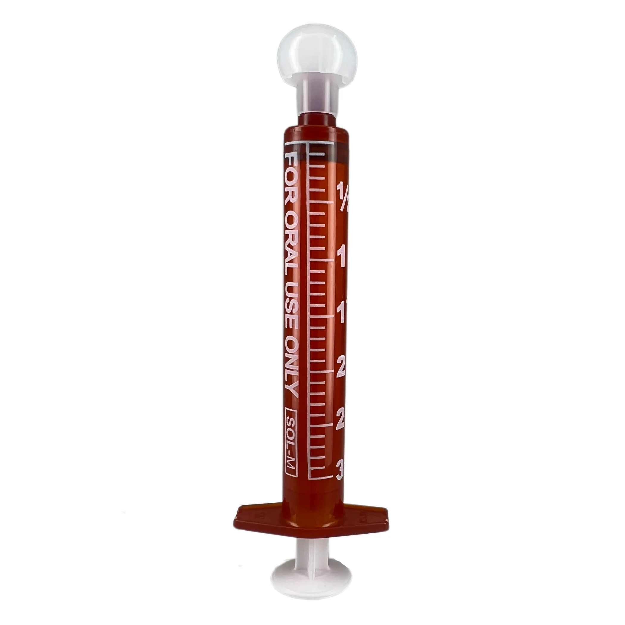 Syringes, Oral Dispensing (Amber w/ White Tip Caps, 3 mL)