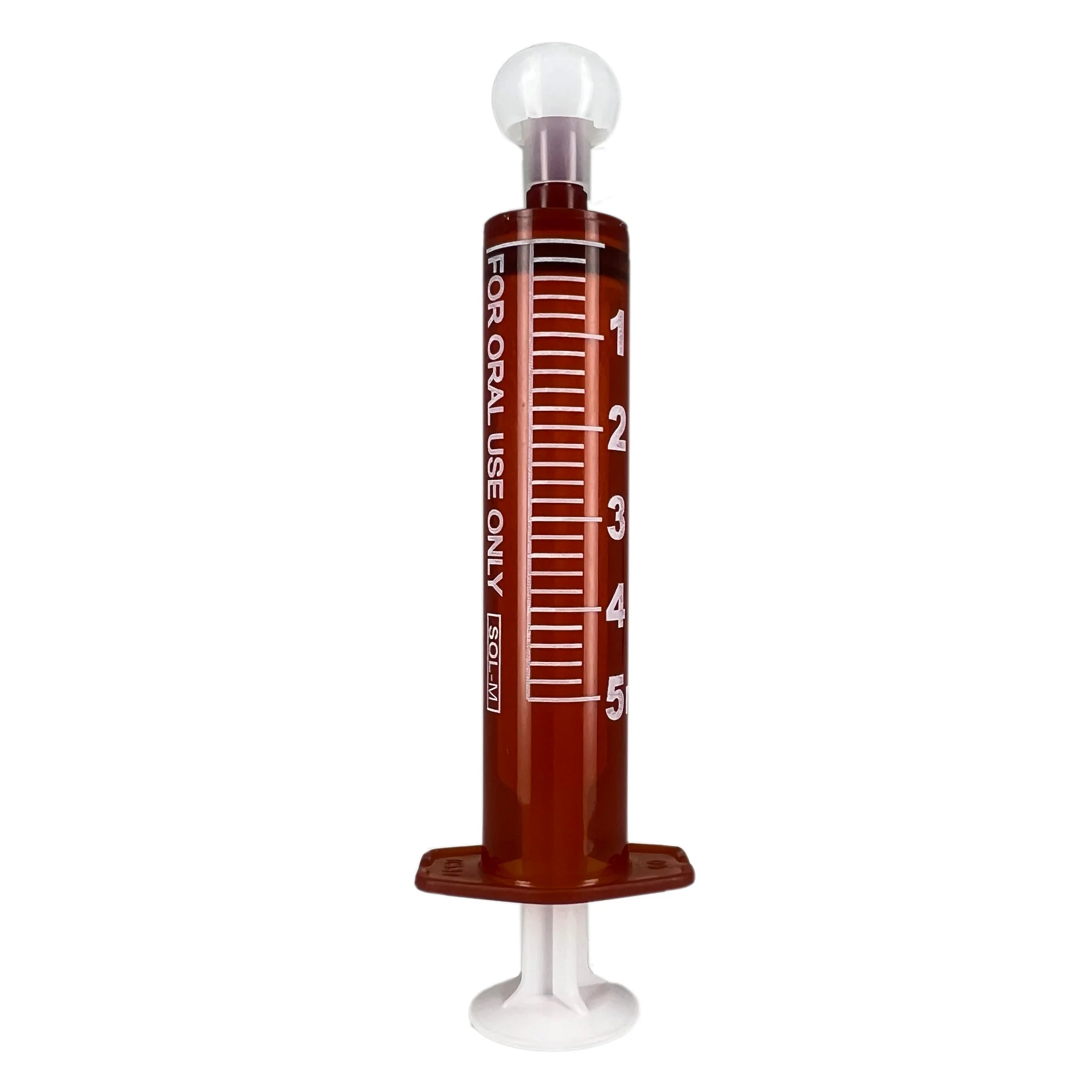Syringes, Oral Dispensing (Amber w/ White Tip Caps, 5 mL)